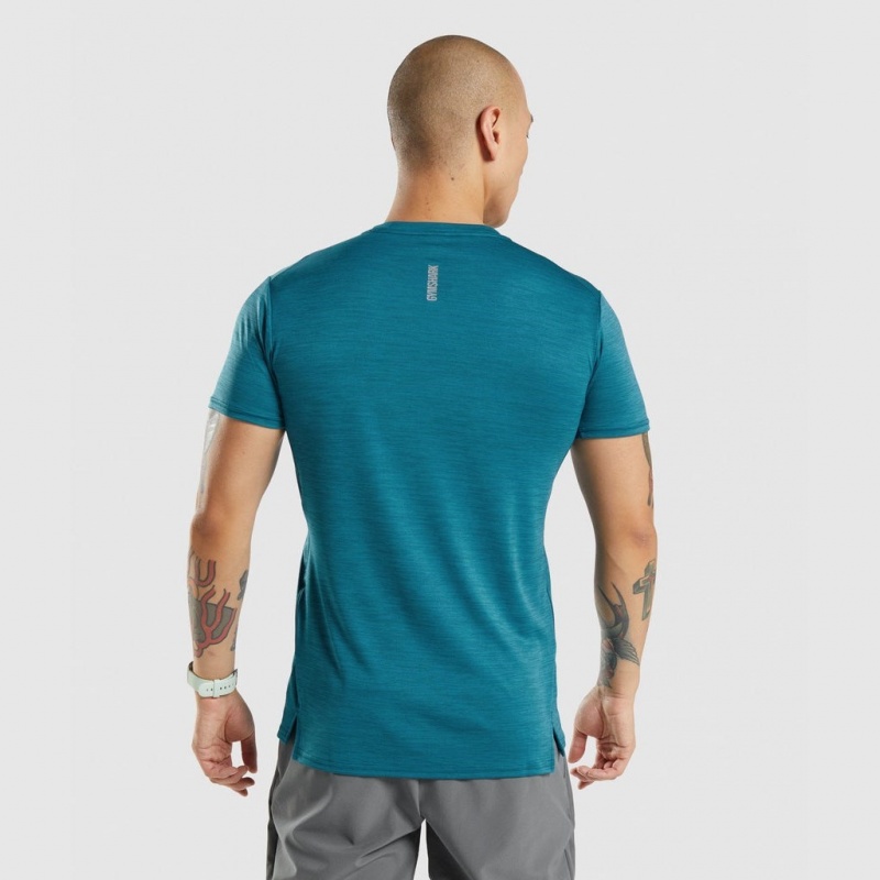 μπλουζακια Gymshark Speed Teal / Teal Marl | 172YGTZCE