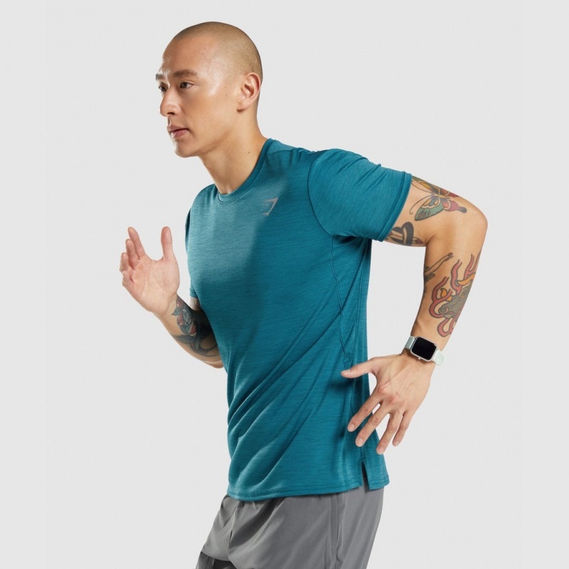 μπλουζακια Gymshark Speed Teal / Teal Marl | 172YGTZCE