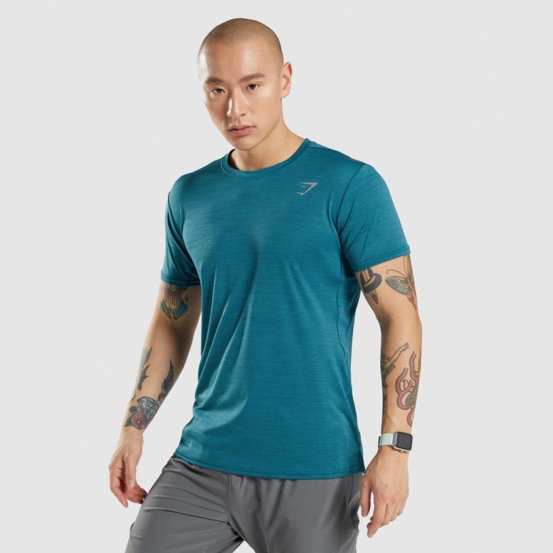 μπλουζακια Gymshark Speed Teal / Teal Marl | 172YGTZCE