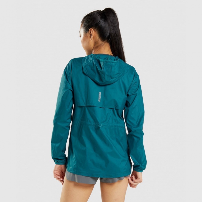Μπουφαν Gymshark Speed Windbreaker Teal | 913ORPSYB