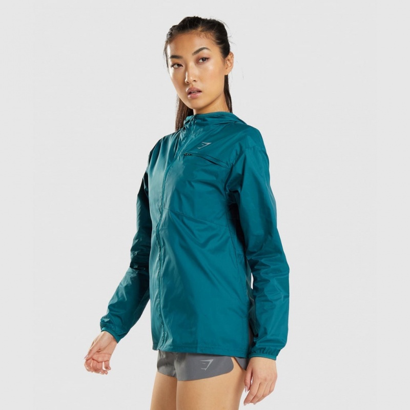 Μπουφαν Gymshark Speed Windbreaker Teal | 913ORPSYB