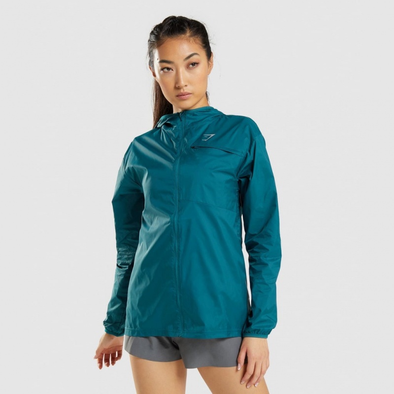 Μπουφαν Gymshark Speed Windbreaker Teal | 913ORPSYB