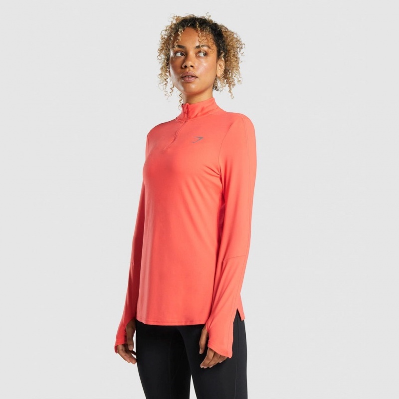 Μπουφαν Gymshark Speed Zip-Up πορτοκαλι | 735HONAYW