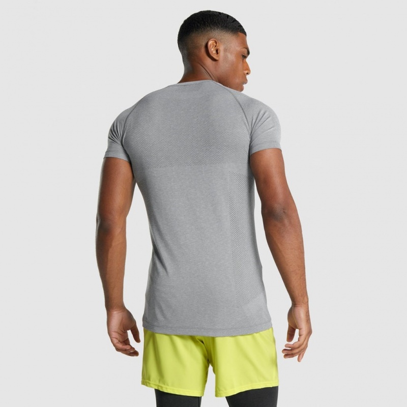 μπλουζακια Gymshark Vital Light Seamless Charcoal Marl | 732FKZVJX