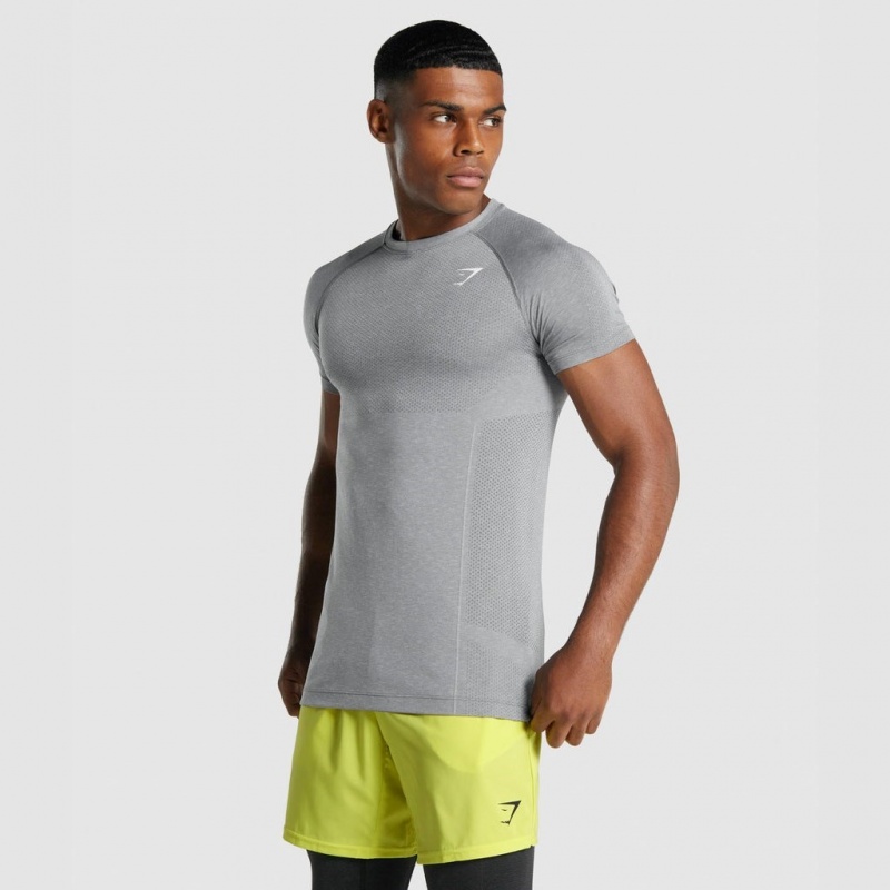 μπλουζακια Gymshark Vital Light Seamless Charcoal Marl | 732FKZVJX