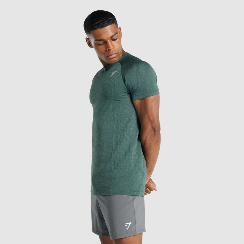 μπλουζακια Gymshark Vital Light Seamless σκούρο πρασινο | 392IKOGFX