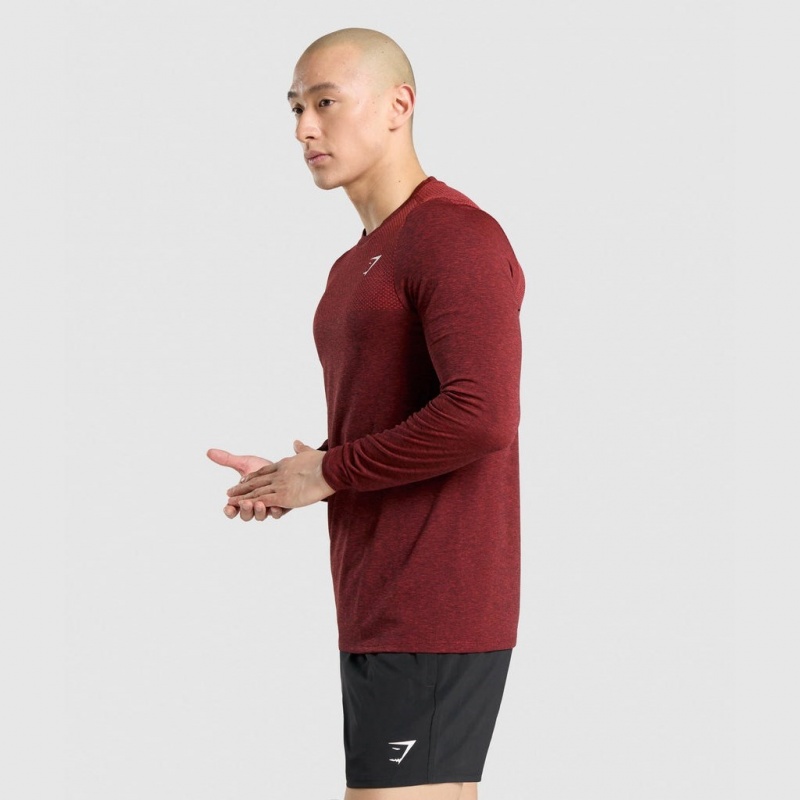 μπλουζακια Gymshark Vital Long Sleeve κοκκινα | 056CTDHZY