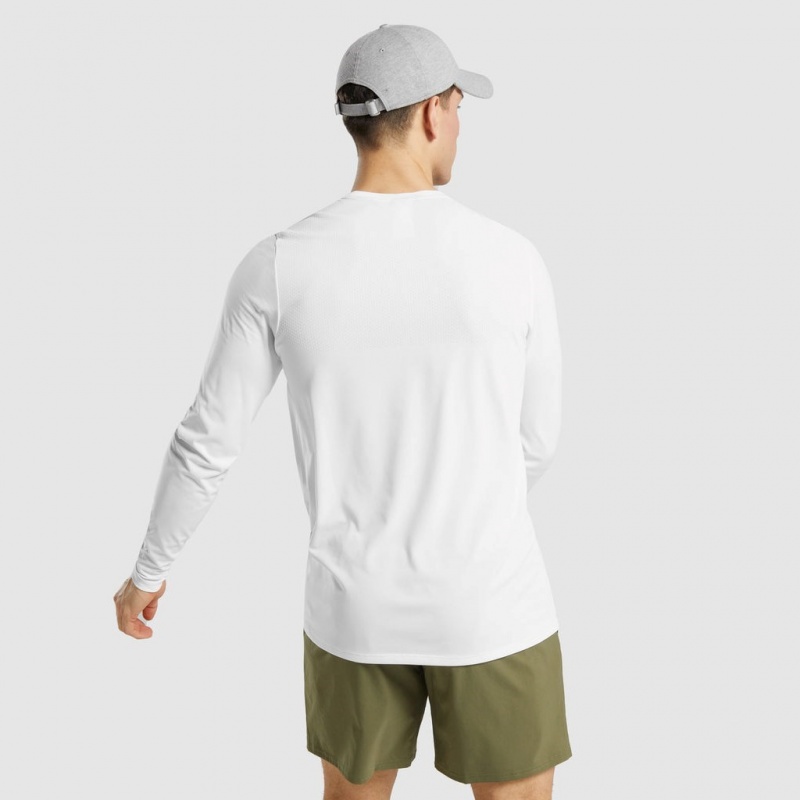 μπλουζακια Gymshark Vital Long Sleeve ασπρα | 912ZXYCQO
