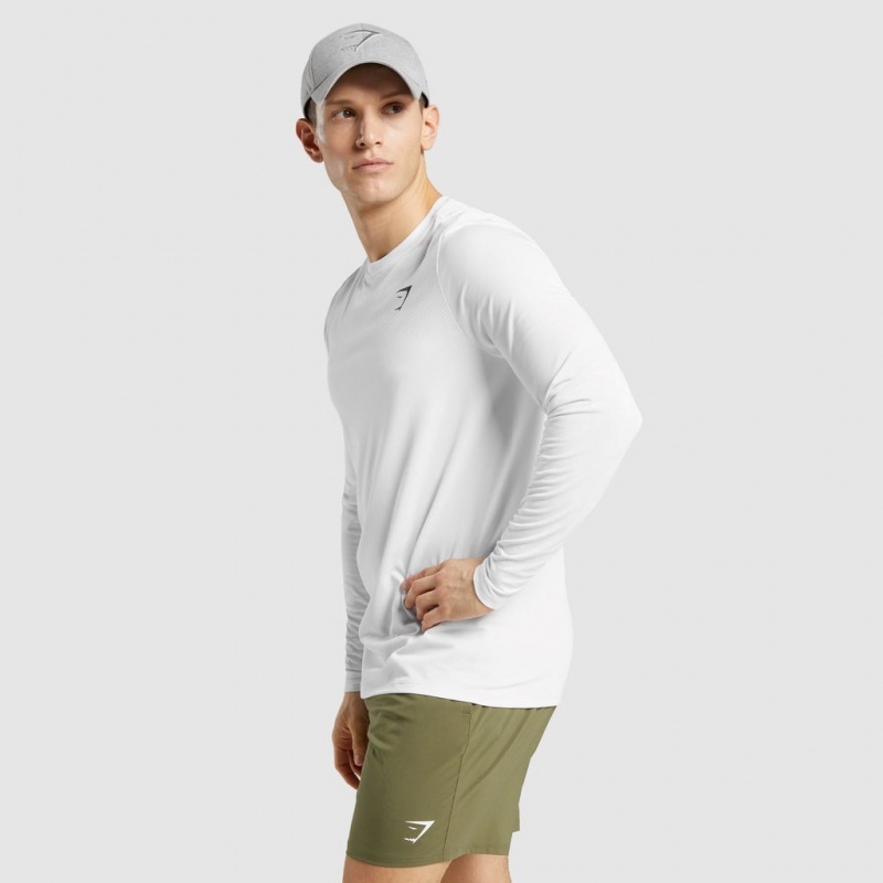 μπλουζακια Gymshark Vital Long Sleeve ασπρα | 912ZXYCQO