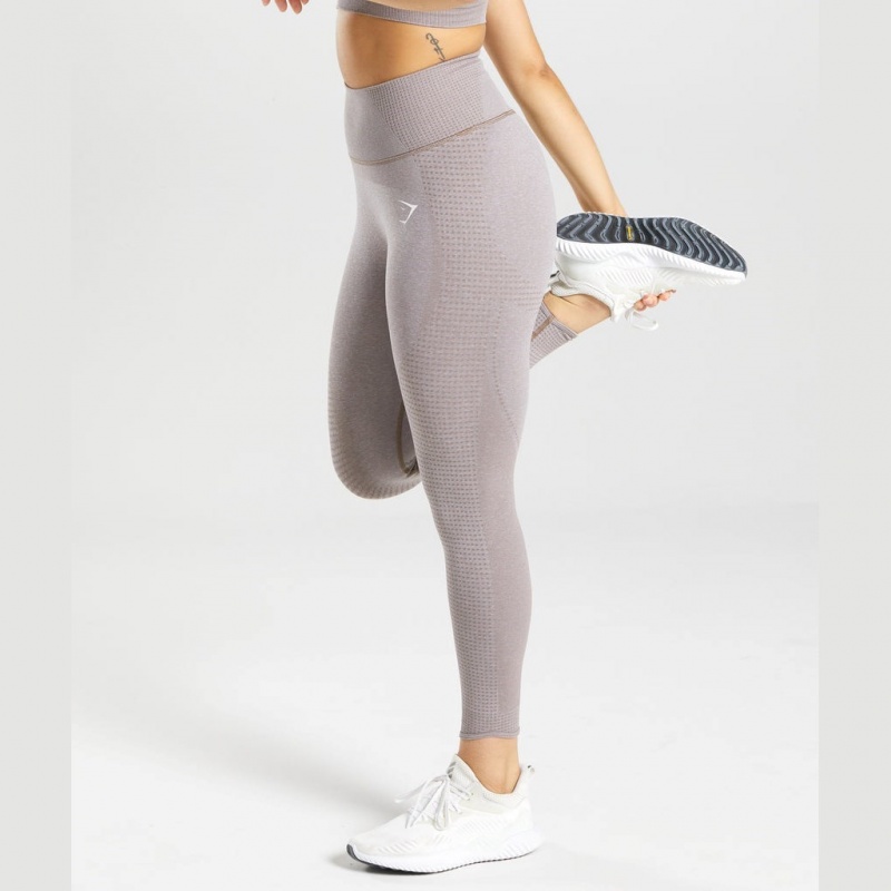 Κολαν Gymshark Vital Rise Seamless Taupe Marl | 687NDJZPV