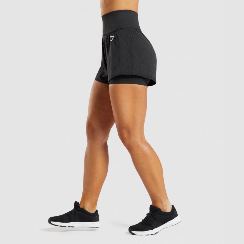 Σορτσ Gymshark Vital Seamless 2.0 2-in-1 μαυρα | 423LWCDJZ