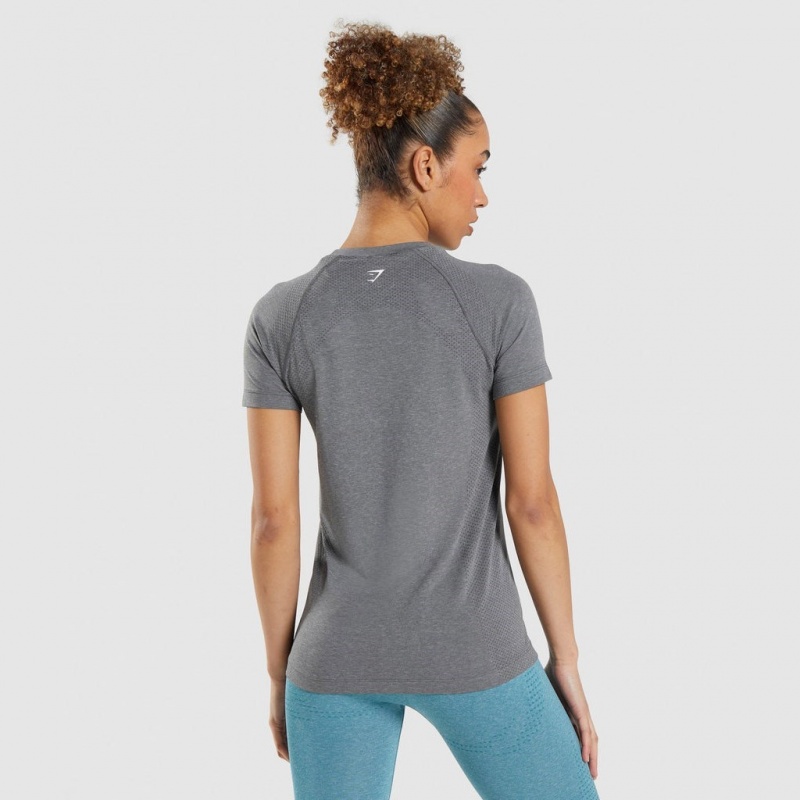 μπλουζακια Gymshark Vital Seamless 2.0 Light γκρι | 302SDUTFG