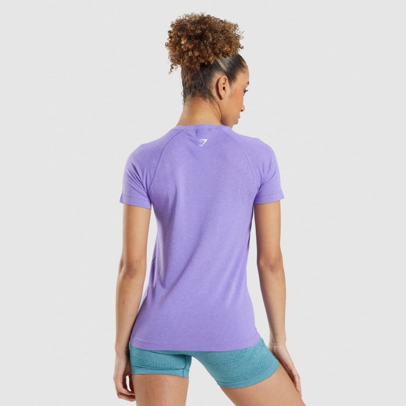 μπλουζακια Gymshark Vital Seamless 2.0 Light μωβ | 471XUNFAL