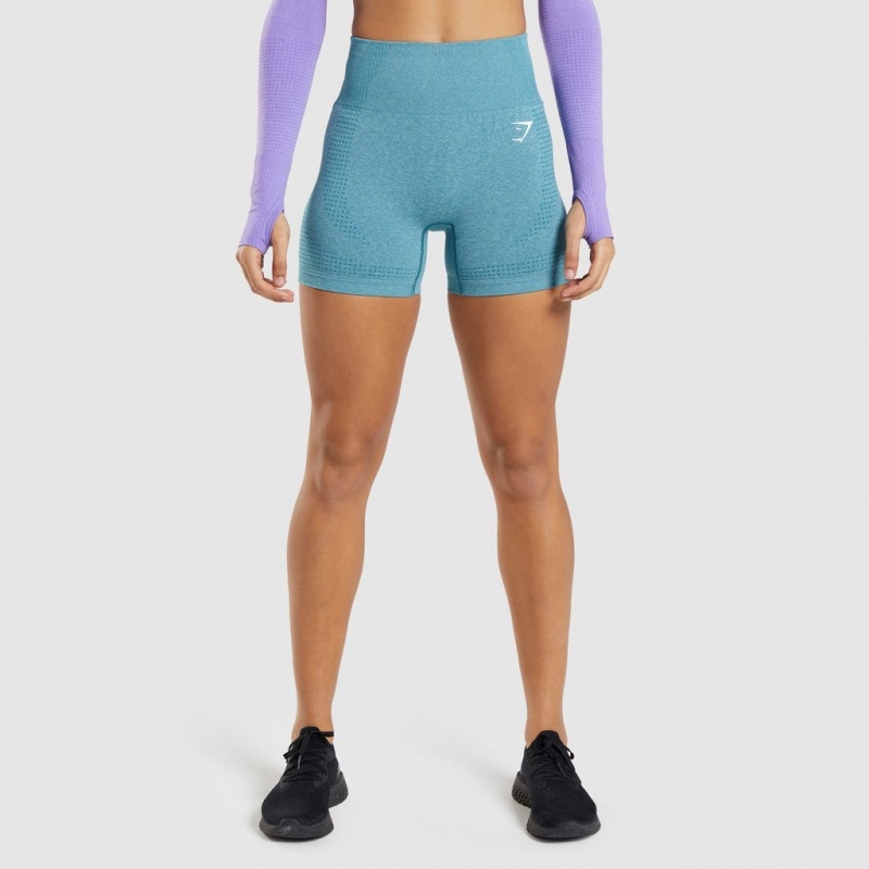 Σορτσ Gymshark Vital Seamless 2.0 Tahoe Teal Marl | 795YIMHVU