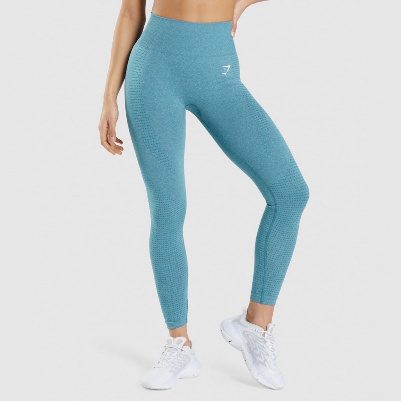 Κολαν Gymshark Vital Seamless 2.0 Tahoe Teal / Marl | 972NZHGOD
