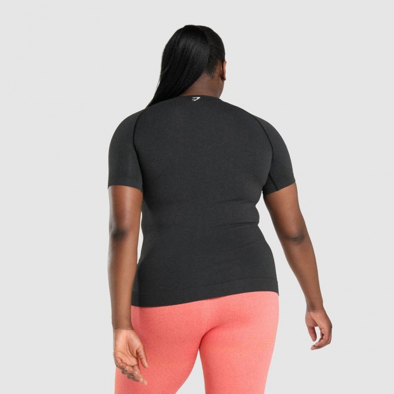 μπλουζακια Gymshark Vital Seamless 2.0 μαυρα | 085LHXPUI