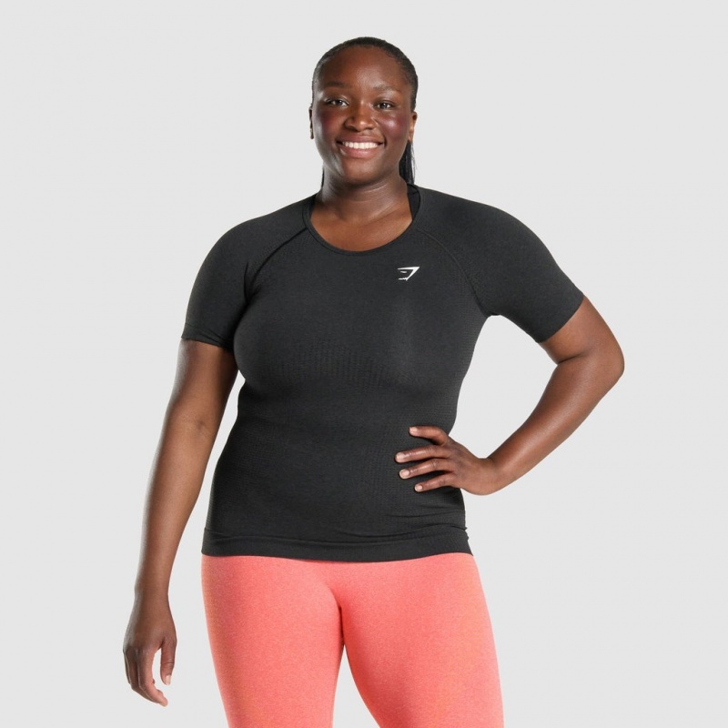 μπλουζακια Gymshark Vital Seamless 2.0 μαυρα | 085LHXPUI