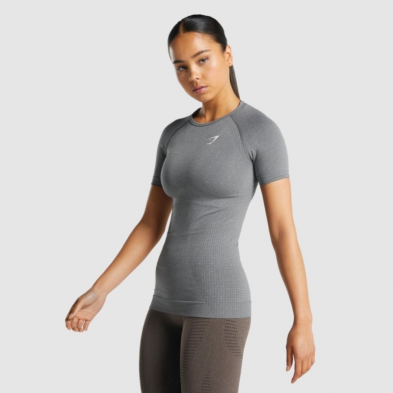 μπλουζακια Gymshark Vital Seamless 2.0 γκρι | 218JEROHX