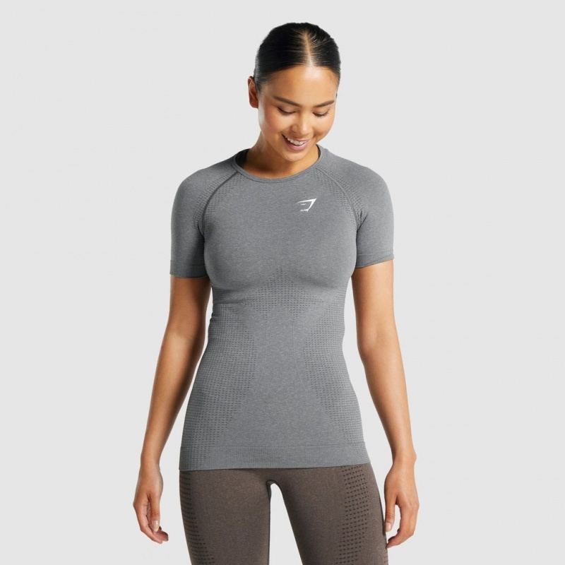 μπλουζακια Gymshark Vital Seamless 2.0 γκρι | 218JEROHX