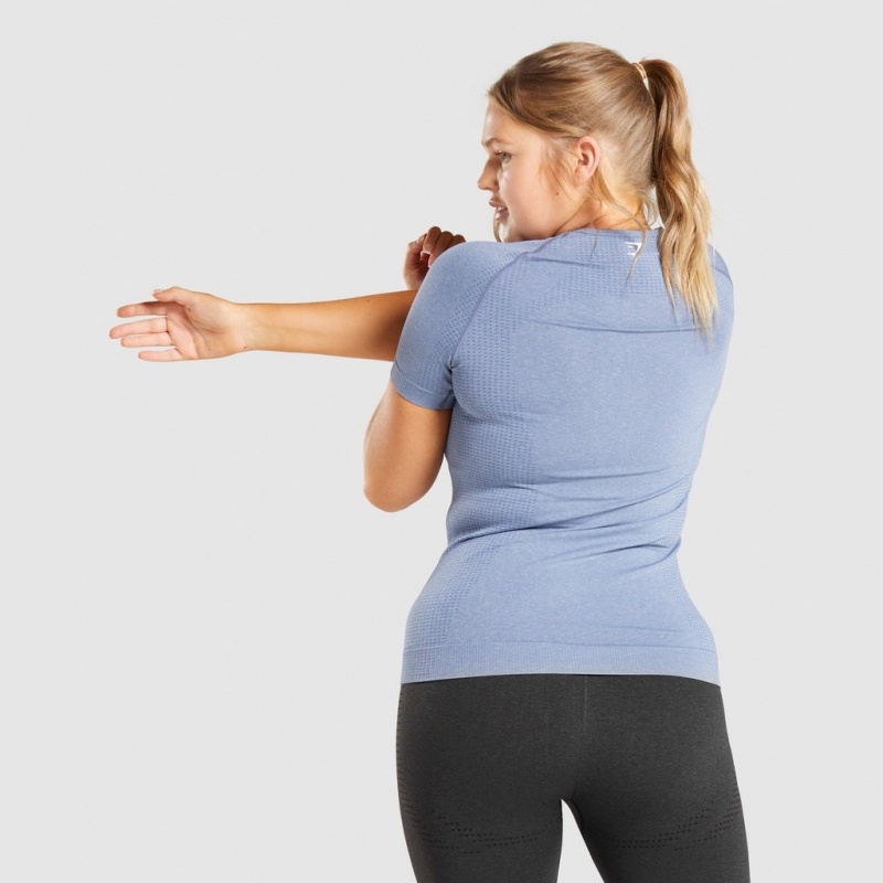 μπλουζακια Gymshark Vital Seamless 2.0 μπλε | 285LWKDTS