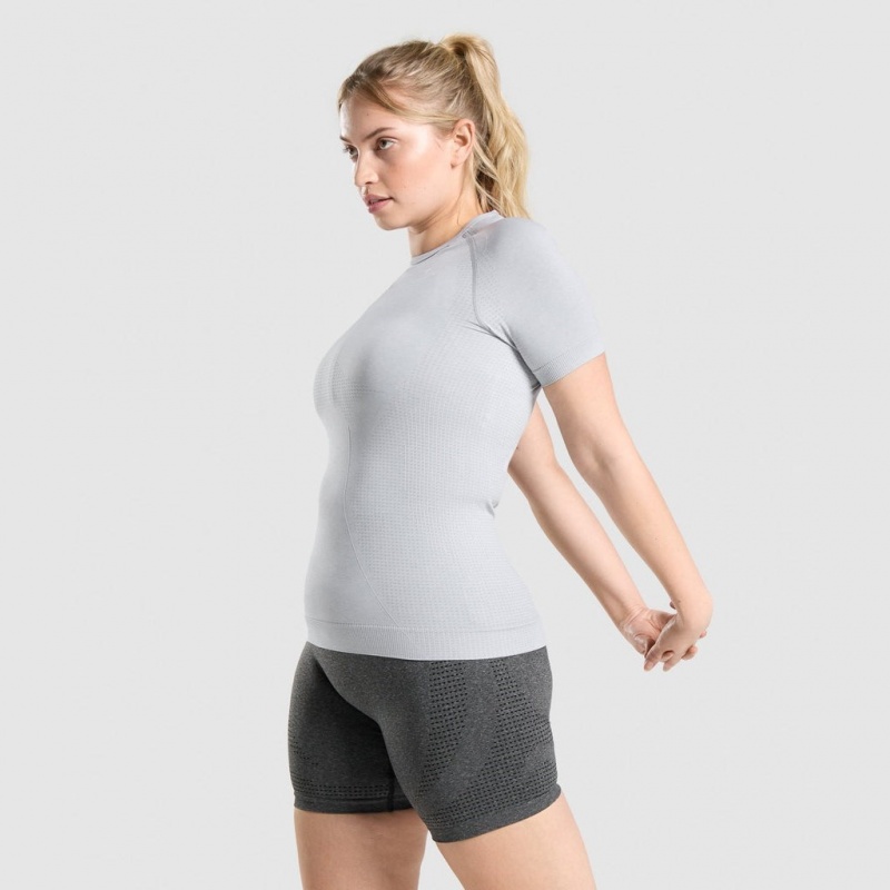 μπλουζακια Gymshark Vital Seamless 2.0 ανοιχτο γκρι | 207JPCVEU