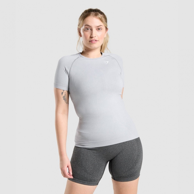 μπλουζακια Gymshark Vital Seamless 2.0 ανοιχτο γκρι | 207JPCVEU