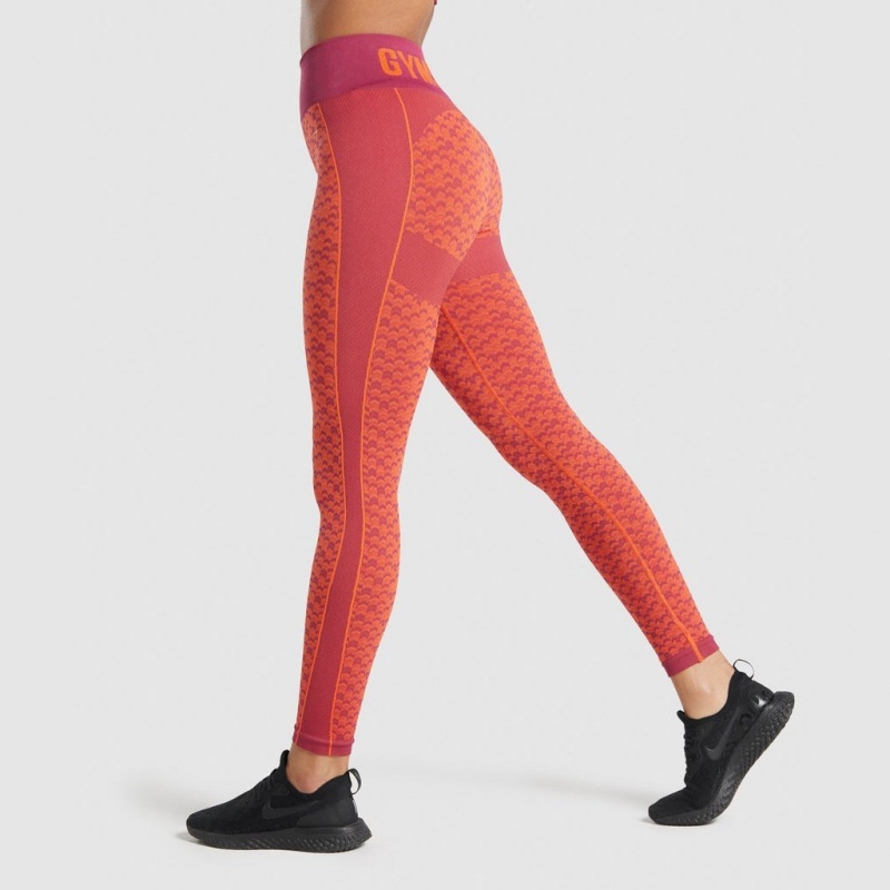 Κολαν Gymshark WTFlex Seamless High Waisted Chevron | 540XZTEMN