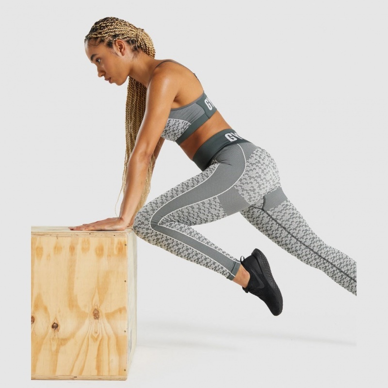 Κολαν Gymshark WTFlex Seamless High Waisted Chevron | 652GYWAMC