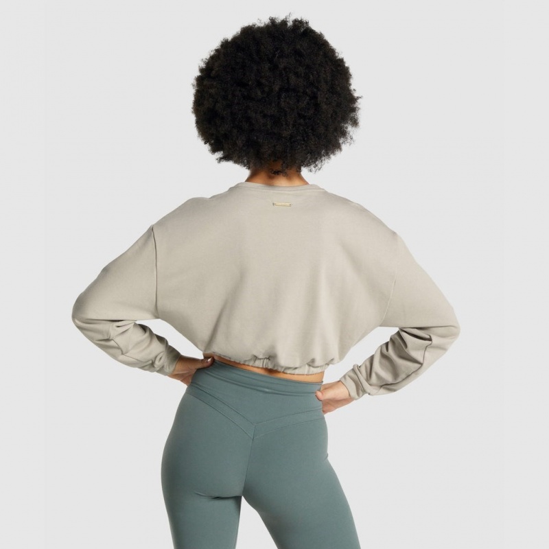 Φουτερ Gymshark Whitney Cropped Mink | 143KMNSRD