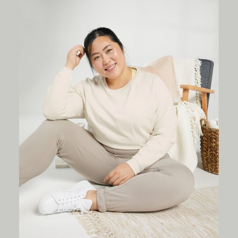 Φουτερ Gymshark Whitney Cropped Unbleached | 682QWNIAH