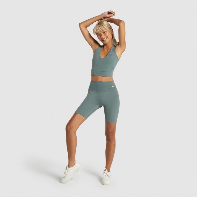Σορτσ Gymshark Whitney Cycling Eucalyptus | 924LBQHVJ