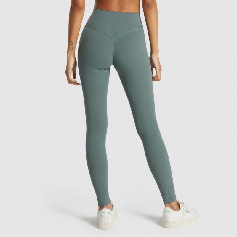 Κολαν Gymshark Whitney High Rise Eucalyptus | 895UIEXOY