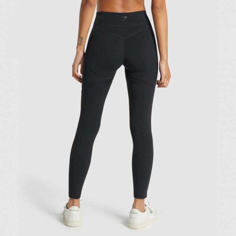 Κολαν Gymshark Whitney Mesh μαυρα | 824DKZLPB