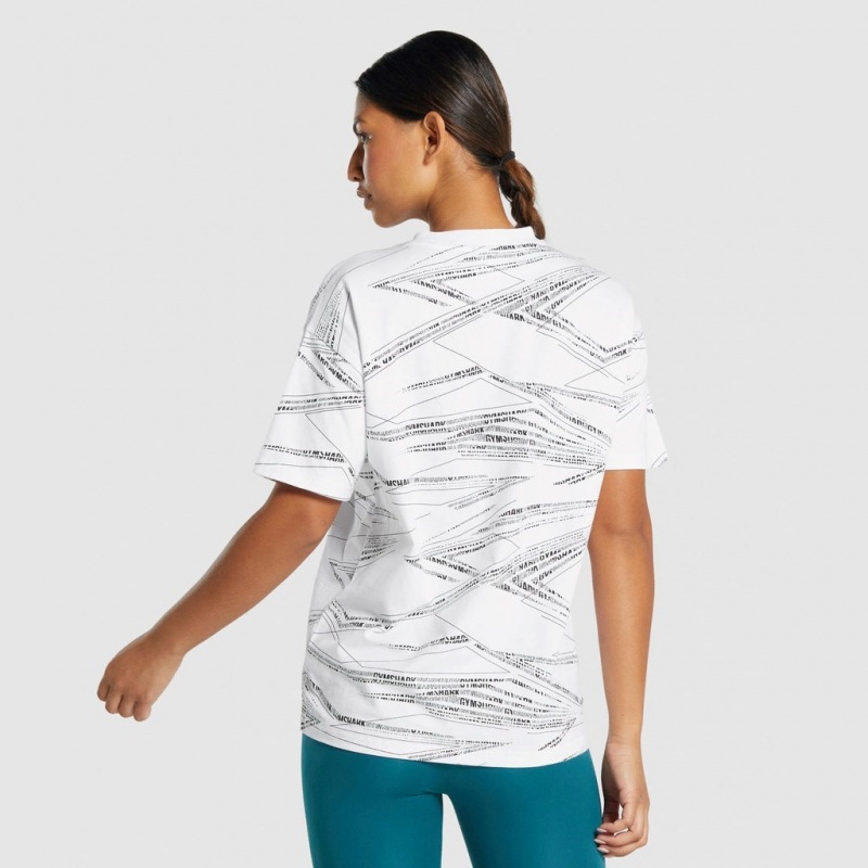 μπλουζακια Gymshark Zone σταμπεσ Tee ασπρα μαυρα | 524JSGWTY