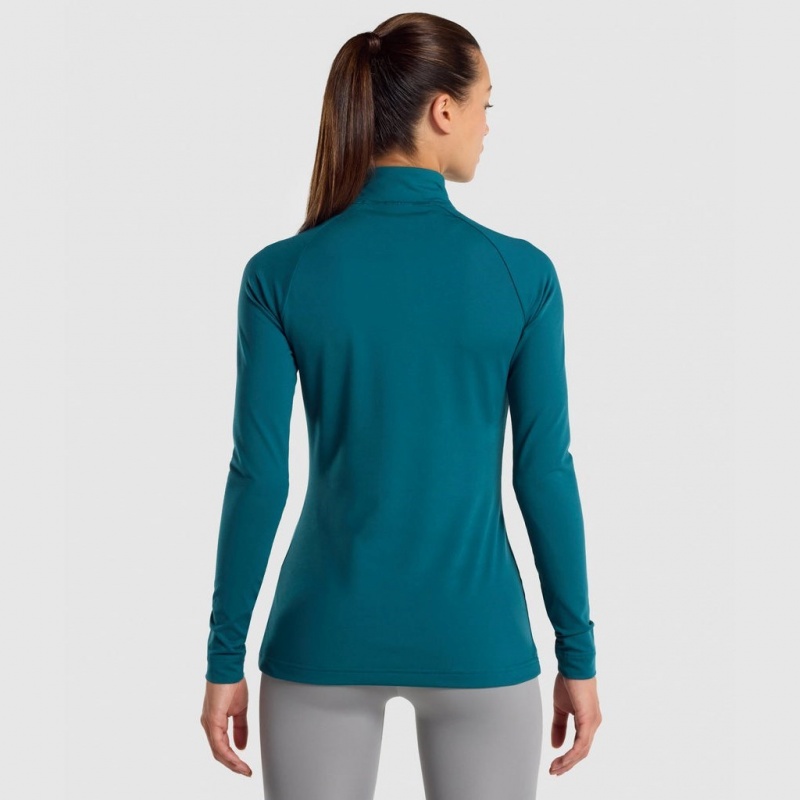 Φουτερ Gymshark Αθλητικά 1/4 Zip Teal | 450RZEPLQ