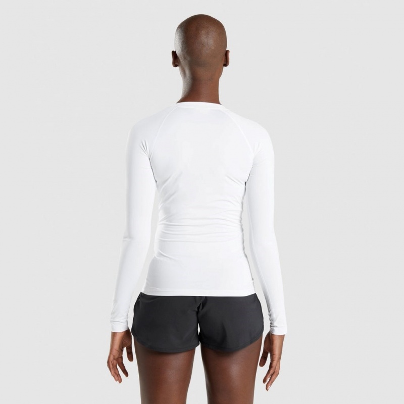 μπλουζακια Gymshark Αθλητικά Baselayer Long Sleeve ασπρα | 562JYNGQX
