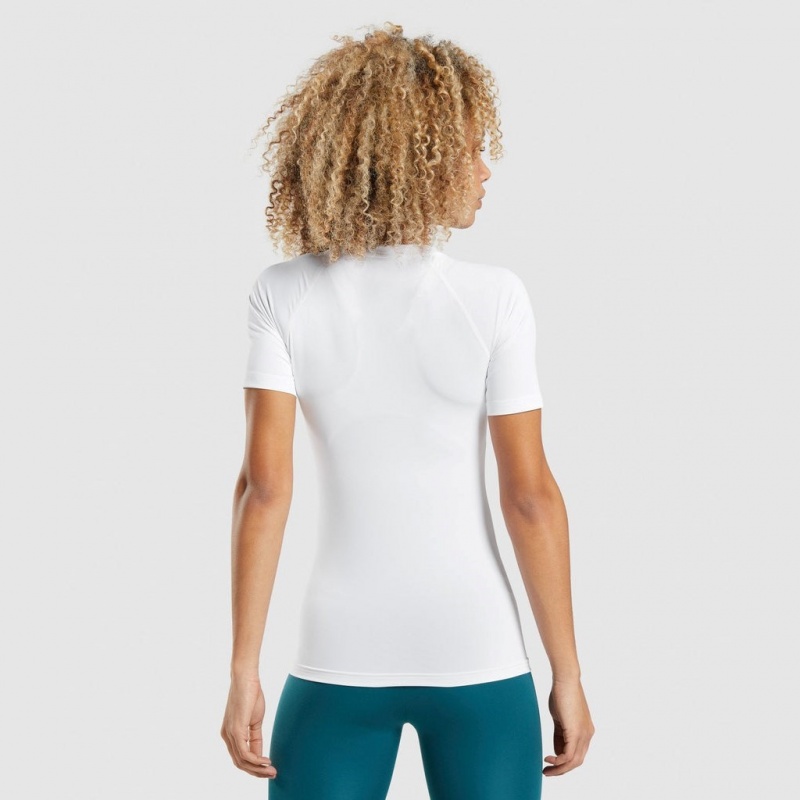 μπλουζακια Gymshark Αθλητικά Baselayer ασπρα | 428THLRAF