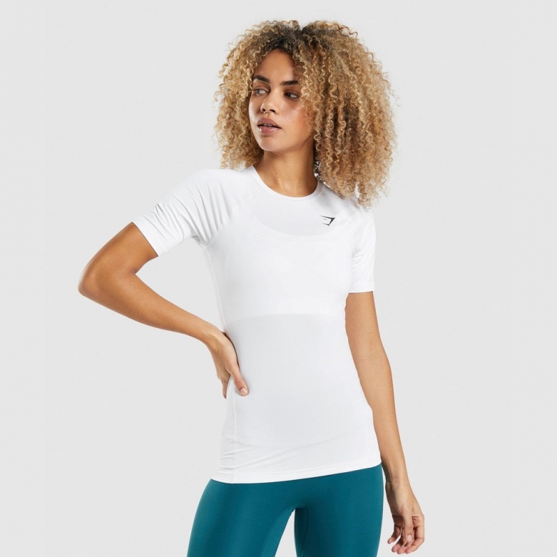 μπλουζακια Gymshark Αθλητικά Baselayer ασπρα | 428THLRAF