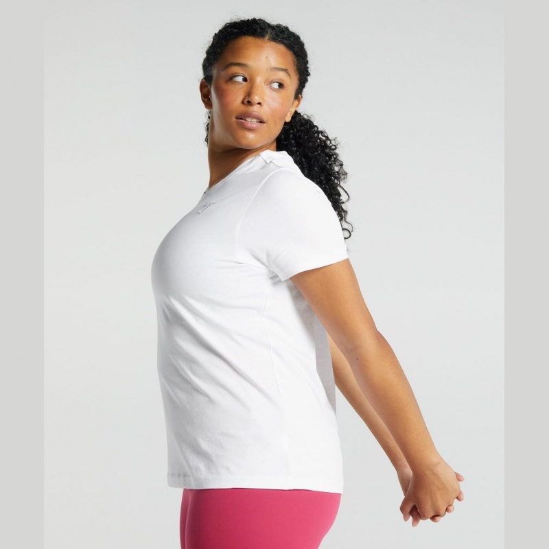 μπλουζακια Gymshark Αθλητικά Basic Tee ασπρα | 354TJICUW