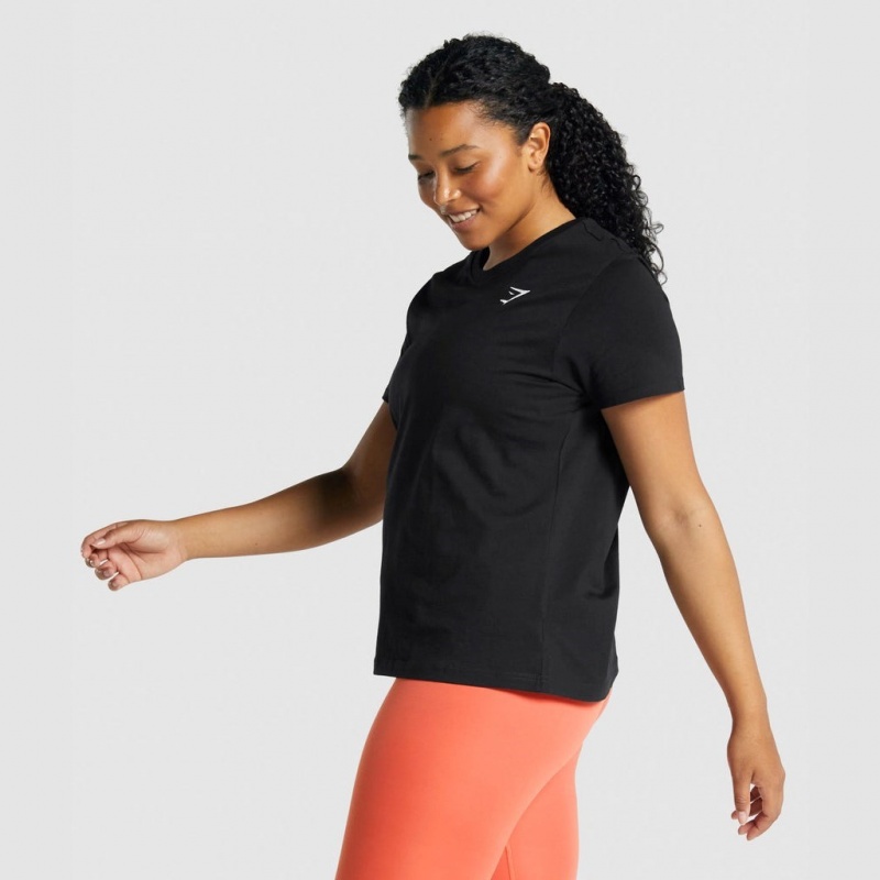 μπλουζακια Gymshark Αθλητικά Basic Tee μαυρα | 986ECNSUL