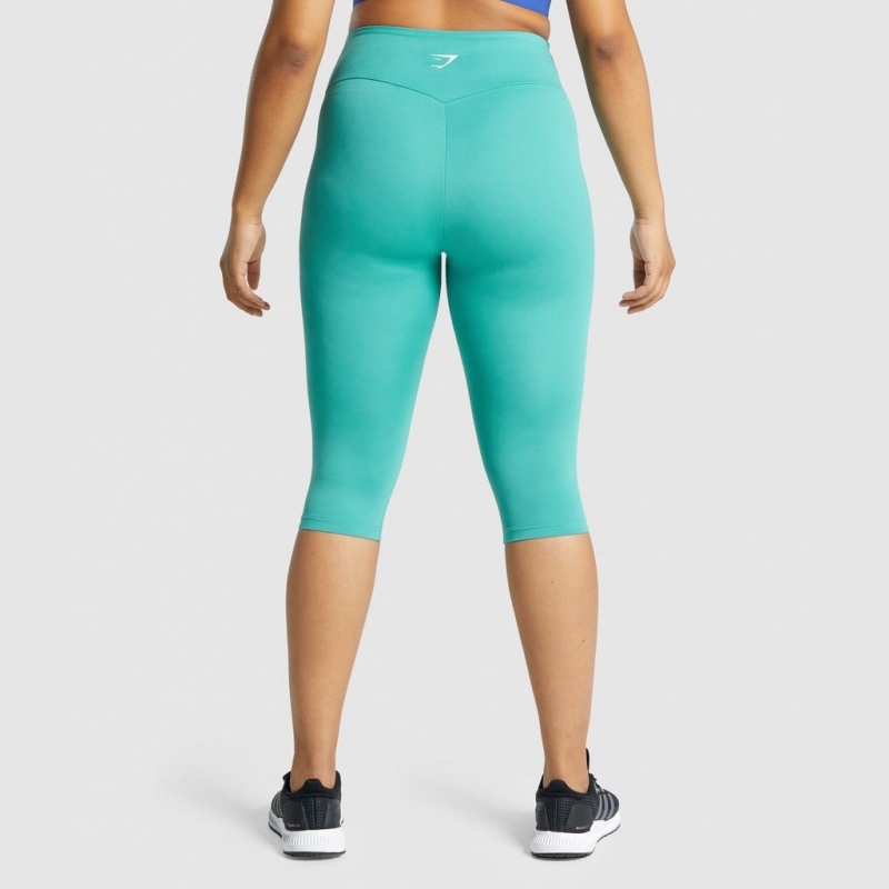 Κολαν Gymshark Αθλητικά Cropped Teal | 713TKBNDC