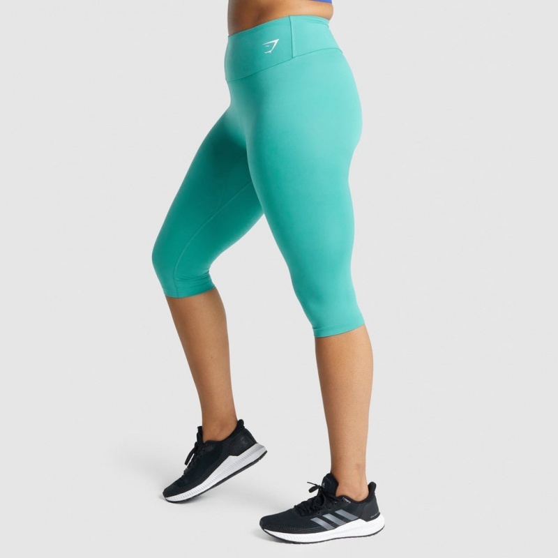 Κολαν Gymshark Αθλητικά Cropped Teal | 713TKBNDC