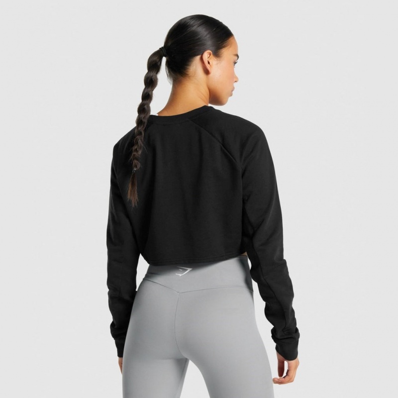 Πουλόβερ Gymshark Αθλητικά Cropped μαυρα | 180CLSTDH