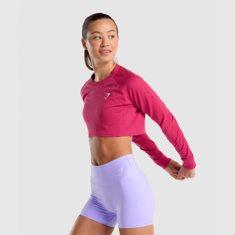 Πουλόβερ Gymshark Αθλητικά Cropped ροζ | 951JBCXAF