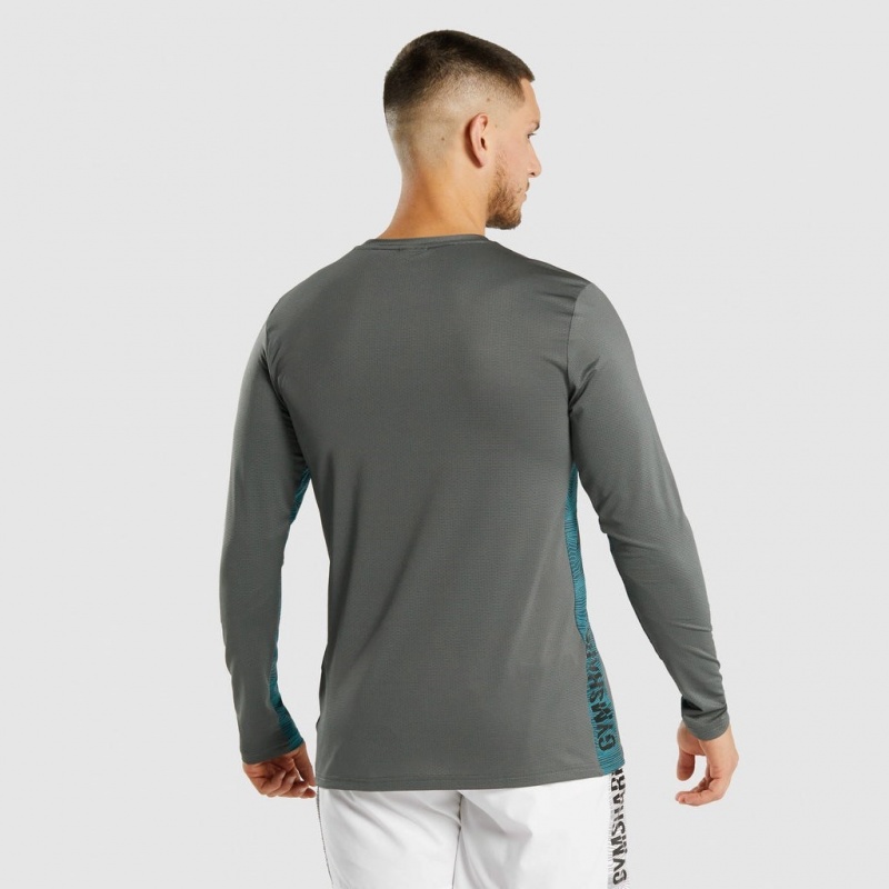 μπλουζακια Gymshark Αθλητικά Long Sleeve Charcoal | 632AZDBQP