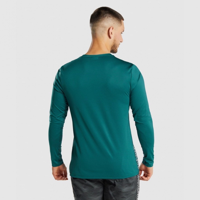 μπλουζακια Gymshark Αθλητικά Long Sleeve Teal | 081ZTNRJW