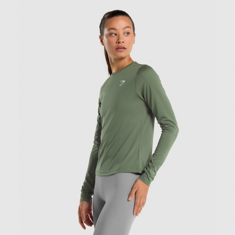 μπλουζακια Gymshark Αθλητικά Long Sleeve πρασινο | 790VAUEQB
