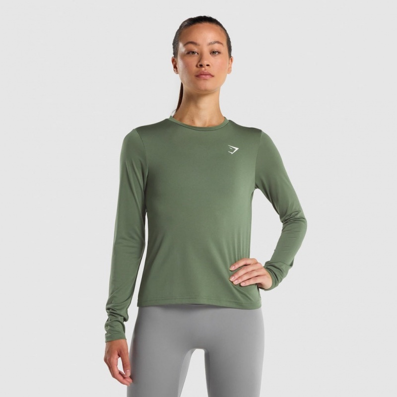 μπλουζακια Gymshark Αθλητικά Long Sleeve πρασινο | 790VAUEQB