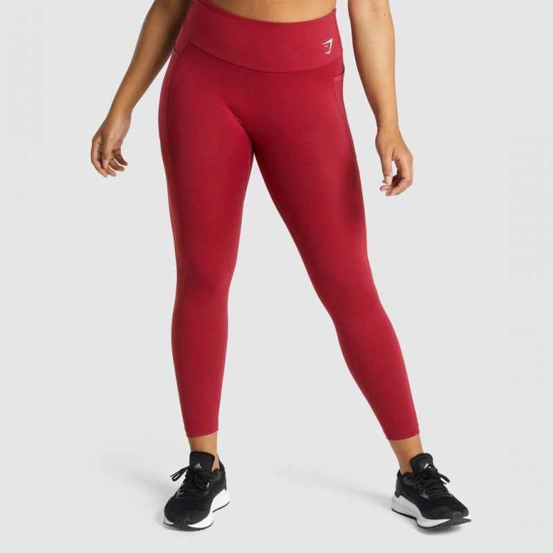 Κολαν Gymshark Αθλητικά Mesh Pocket μπορντο | 341URGXQH