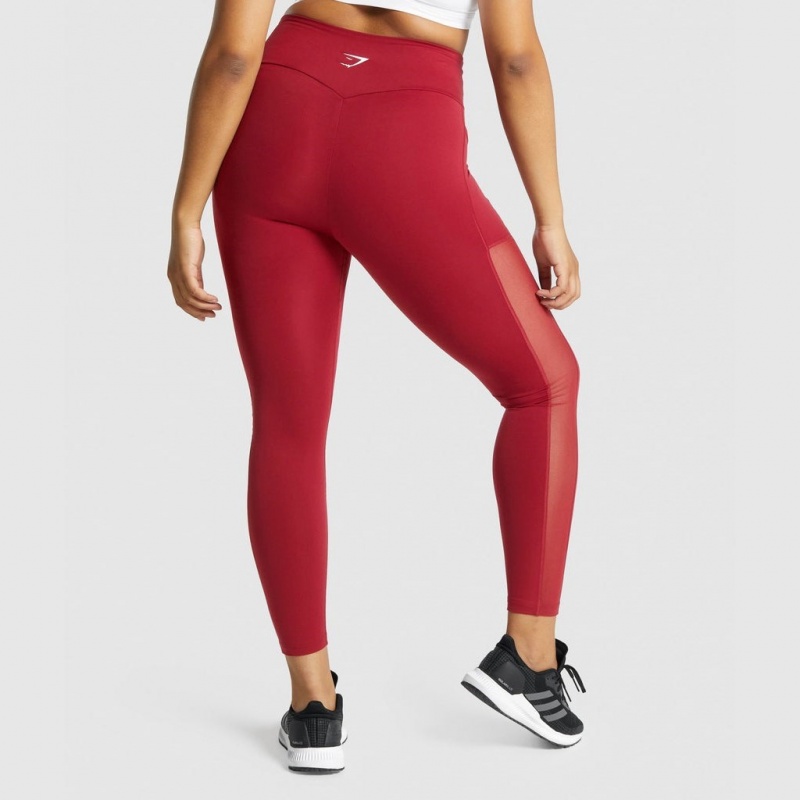 Κολαν Gymshark Αθλητικά Mesh Pocket μπορντο | 341URGXQH